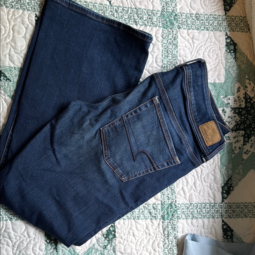American Eagle Outfitters Blue Straight Jeans Timeless Design